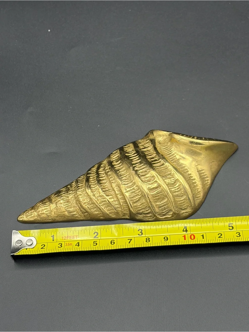 Brass Sea Shell~Wall Hanging Vintage Nautical, Mid-Century Modern, Beach Decor